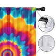 thumbnail image 4 of Blackout Kids Curtains,Colorful Rainbow Tie Dye Spiral Pattern Childrens Insulated Curtains Set Of 2,Bedroom Essentials,Toddler Room Decor 52"x84", 4 of 5