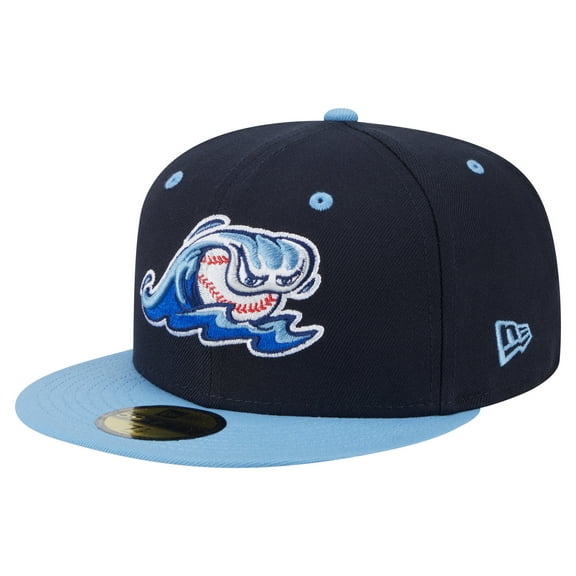 Men's-New Era Navy/Light Blue West Michigan Whitecaps Authentic Collection 59FIFTY Fitted Hat