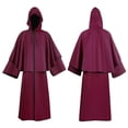 thumbnail image 1 of GDREDA Hats for Women Unisex Solid Color Hooded Robe Cloak Cloak Red,L, 1 of 4