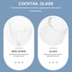 thumbnail image 2 of 1 juego de 4 copas de cóctel con forma de pájaro, vasos de vino de cristal (transparentes), 2 of 7
