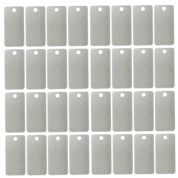 50 etiquetas rectangulares en para estampar etiquetas de jardín de 4 x 2 cm, de metal en para probar invernaderos, árboles y proyectos