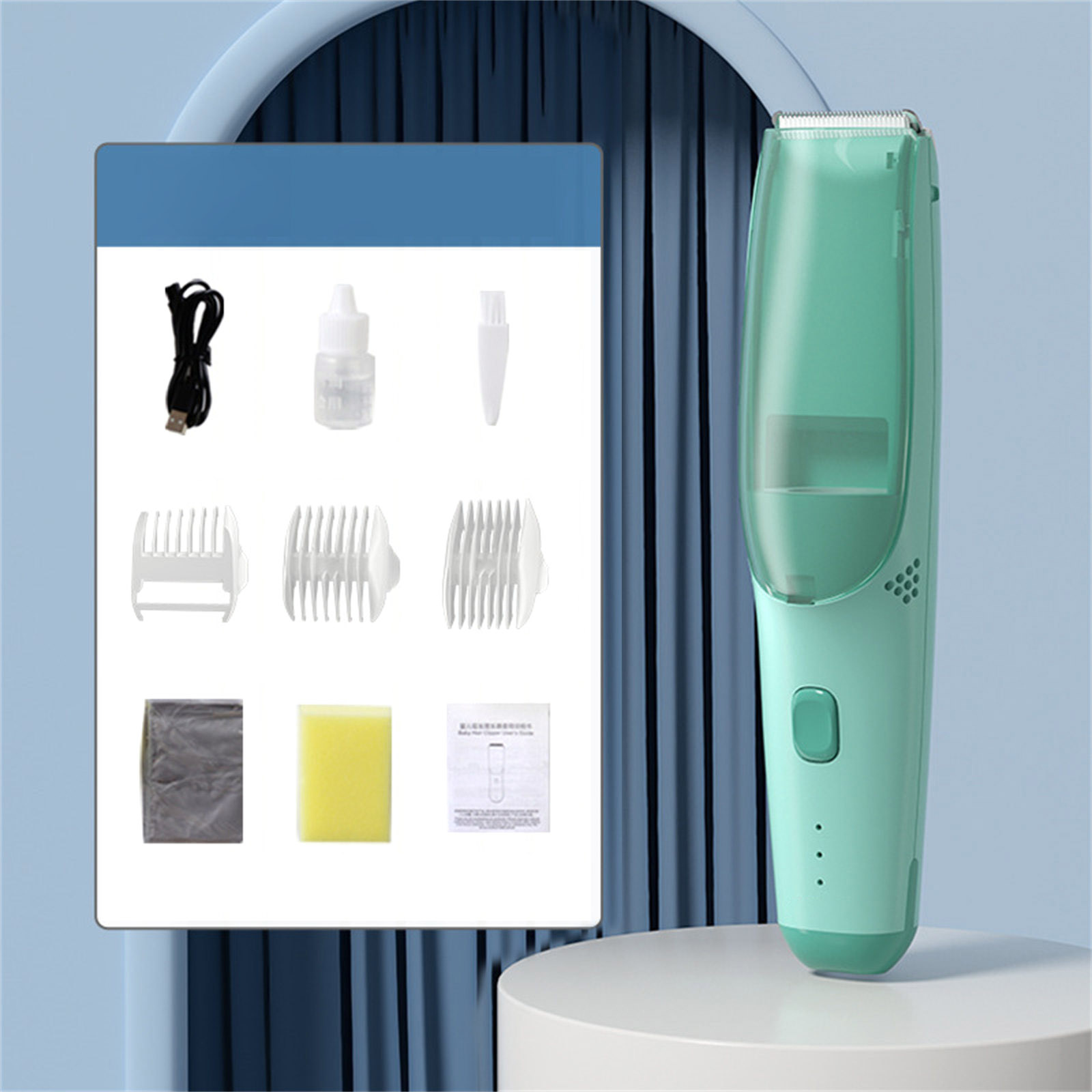 Multifunction Hair Clip Tool with Fast Charging & Safety Desigs Children Hair Clip Tool USB Charging Clip Tool for Baby & Adults