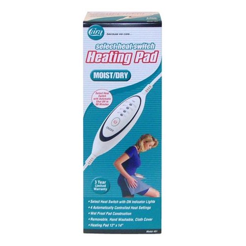 Cara Select Heat Switch Heating Pad Moist/dry Model No 50, 1 Ea, 2 Pack