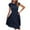 Navy, variant on Bigersell Women Dresses Plus Women's Casual Fashion Summer Short Sleeve Round Neck Solid Color Pleated Dress Female Dresses Women Shirt Dress Dresses, Style 30444, Wine XL