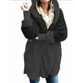thumbnail image 2 of Teddy Bear Hoodie Casual Winter Coats for Women 2023 Trendy Plus Size Fleece Zip Up Jacket Fuzzy Faux Shearling Jacket with Pockets Plus Size Coats for Women, 2 of 6