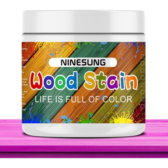 Pink Wood Stain | Wood Scratch Repair | Colored Wood Stain for Indoor and Outdoor Furniture | Fast Drying Water Based Stain for Wood | 16 Ounce Wood Stain and Sealer in One (Pink, 16 Ounce)