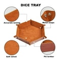 thumbnail image 2 of 6 juegos de dados poliédricos Dnd de mazmorras y dragones, dados rodantes para juegos de mesa Rpg Mtg, dados a granel con seis bolsas con cordón y bandeja de dados D&D de cuero de PU (doble con bandej, 2 of 5