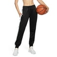 thumbnail image 4 of Bmnmsl Women Pants Color Blocking Buttoned Side Split High Waist Pants, 4 of 5