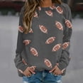 thumbnail image 2 of Bovemsi Sweatshirt for Women Sequin Football Rugby Graphic Print Sunday Casual Long Sleeve Crewneck 2025 Fall Pullover Fall Sweatshirts, 2 of 4