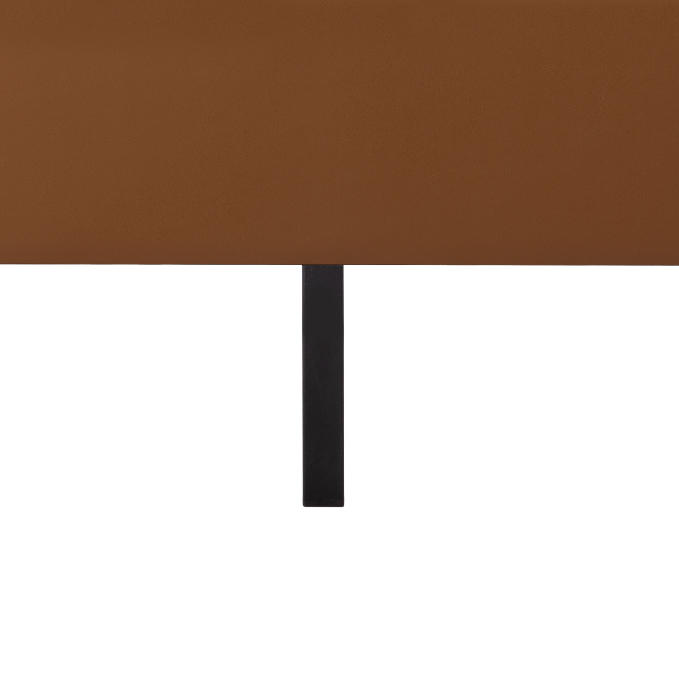 Gewnee Queen Size Bed Frame,Platform Bed with Upholstered Headboard,Modern Accent Bedroom Furniture,No Box Spring Needed,Brown PU