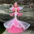thumbnail image 5 of Colorful Mermaid Doll Rainbow Princess Toy Children's Pretend Play House Dress Up Toy Christmas Birthday Gift for Girls, 5 of 8