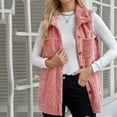 thumbnail image 5 of Byworldtasic Womens Vests Womens Trendy Warm Sherpa Lined Vests Fall Button Down Coats Winter Sleeveless Jackets Outerwear, 5 of 6