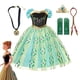 thumbnail image 2 of Vestido de princesa Anna de Frozen para niñas, traje clásico Floral de malla corta para baile de graduación, Cosplay de Halloween, disfraces de fiesta de reina de la nieve, 2021 Fivean unisex, 2 of 2