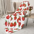 thumbnail image 3 of Hirioo Strawberries for Flannel Blanket, Cozy and Warm Throw for Bed or Couch ,Perfect for All Seasons-40"x30", 3 of 6
