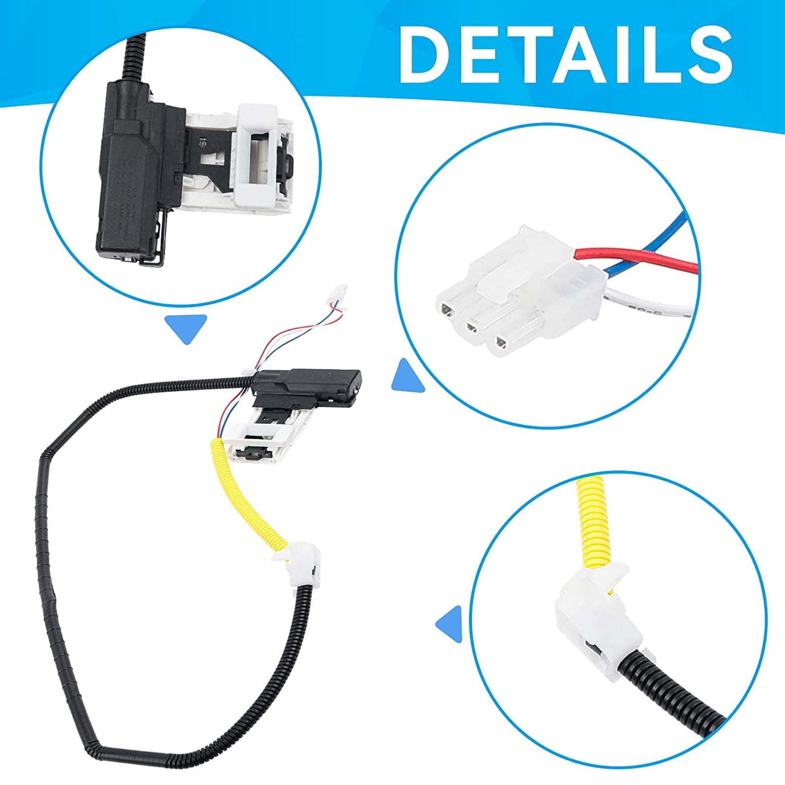 Latch Assembly W10838613 W11253733 ATW4675EW0 Washing Machine ABS Repair Home Accessories Washer Lid Lock
