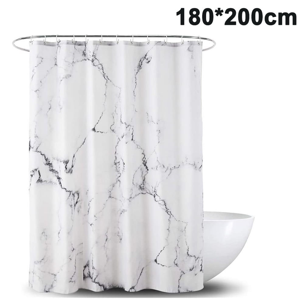 180/200cm Flowers XMAS Scenery Shower Curtain 100% Polyester Waterproof Fabric L 
