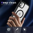 thumbnail image 5 of ELEHOLD for iPhone 11 Case,Compatible with Mag Safe Accessory,Magnetic Heavy Duty Drop Protection Invisible Kickstand Rugged Military-Grade Protective Phone Case ,Black+Clear, 5 of 7