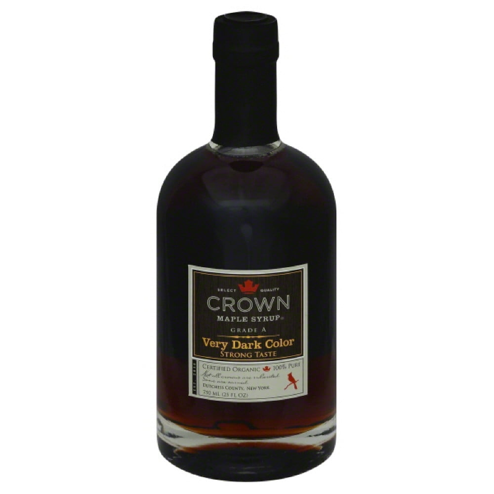 CROWN MAPLE SYRUP MAPLE VERY DARK, 750 ML (Pack of 6)