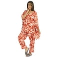 thumbnail image 3 of Phagun Pajamas Set For Women Printed Kaftan Sleepwear kimono Sleeve Asian Nightwear, 3 of 7
