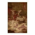 thumbnail image 1 of BNM Eclectic Multi-Tone Abstract Indoor Rug, 7' x 9', Maroon, 1 of 6