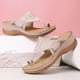 thumbnail image 4 of Amzcrzy Zapatos de mujer,Zapatos de mujer,Zapatillas de mujer, Pantuflas de cuña informales de verano para mujer, con punta redonda, flores y tacón medio, talla grande Sandalias Mujer Zapatillas De C, 4 of 6