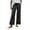 Black, variant on Women's Straight Leg Casual Pants, Elastic Waist Loose Fit Trousers with Pockets, Everyday Nylon Spandex Outdoor Pants for Hiking, Gym, Campus and Daily Wear Green M