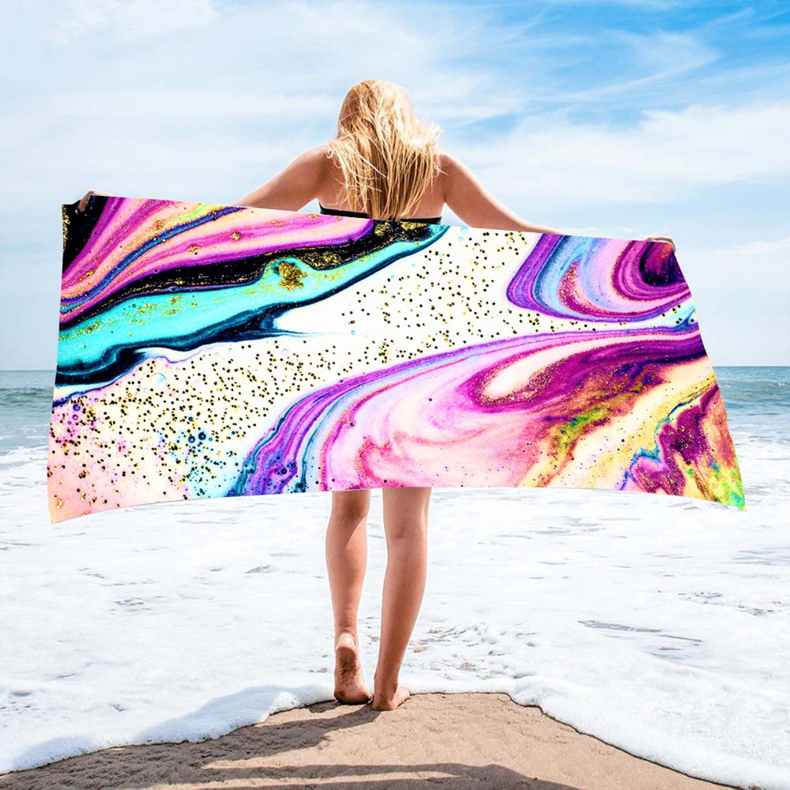 COTTON CRAFT Oversized XXL Beach Towel - 7 Foot Extra Large Big & Tall Huge  Beach Blanket Towel - 100% Cotton Jacquard Velour - Plush Super Soft