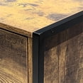 thumbnail image 7 of 6 Drawer Double Dresser, Rustic Brown Wood Storage Dresser with Sturdy Steel Frame, Industrial Style Chest with 6 Drawer, Storage Cabinet for Bedroom, Living Room and Hallway, 7 of 7