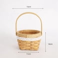 thumbnail image 4 of Cesta de almacenamiento,Cesta de almacenamiento Titular de tejida a mano,Cestas de niña de tejidas de bambú hechas a mano,Contenedores con asas Cesta de Pascua Decoración Macarena Cesta de almacenamiento, 4 of 8