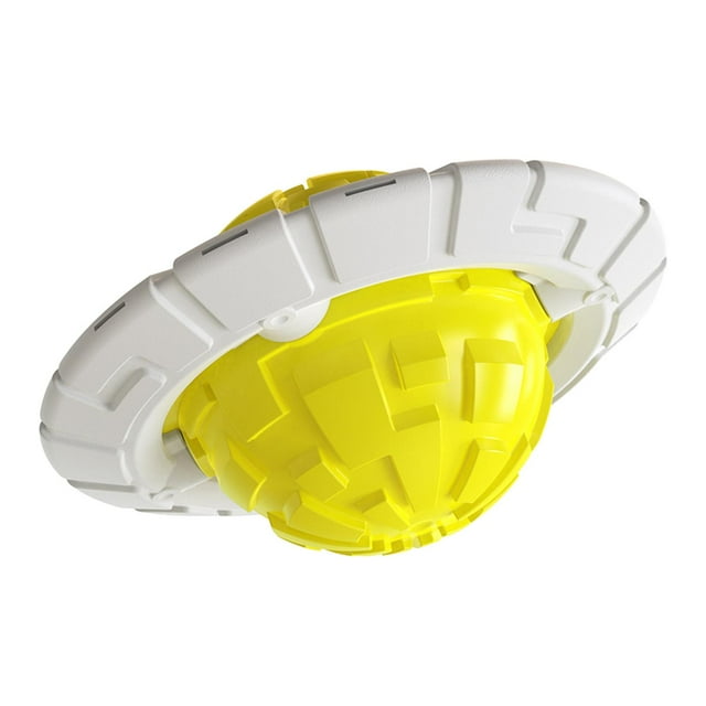 DOLITY Loviver Dog Toy Squeaky Balls, Bite Resistant Interactive Pet Toys Yellow