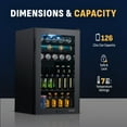 thumbnail image 4 of Newair 126 Can Beverage Refrigerator Cooler, Freestanding Mini Fridge in Black, 4 of 22