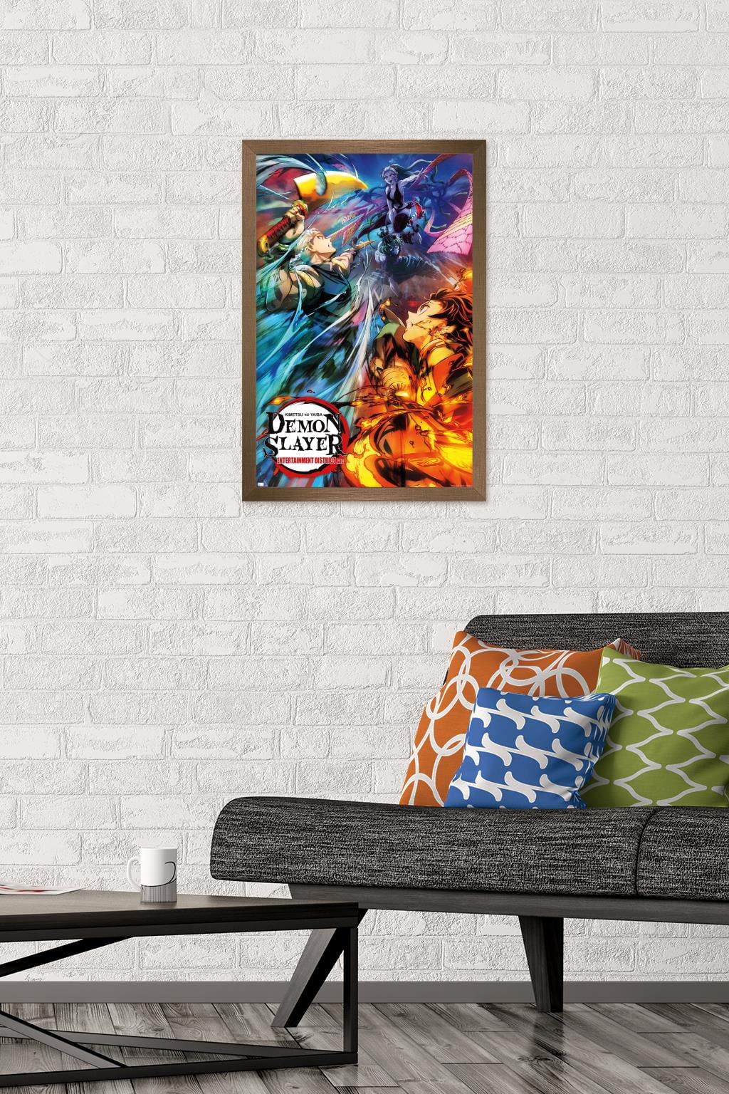Demon Slayer - Key Visual 2 Wall Poster, 14.725" x 22.375" Framed