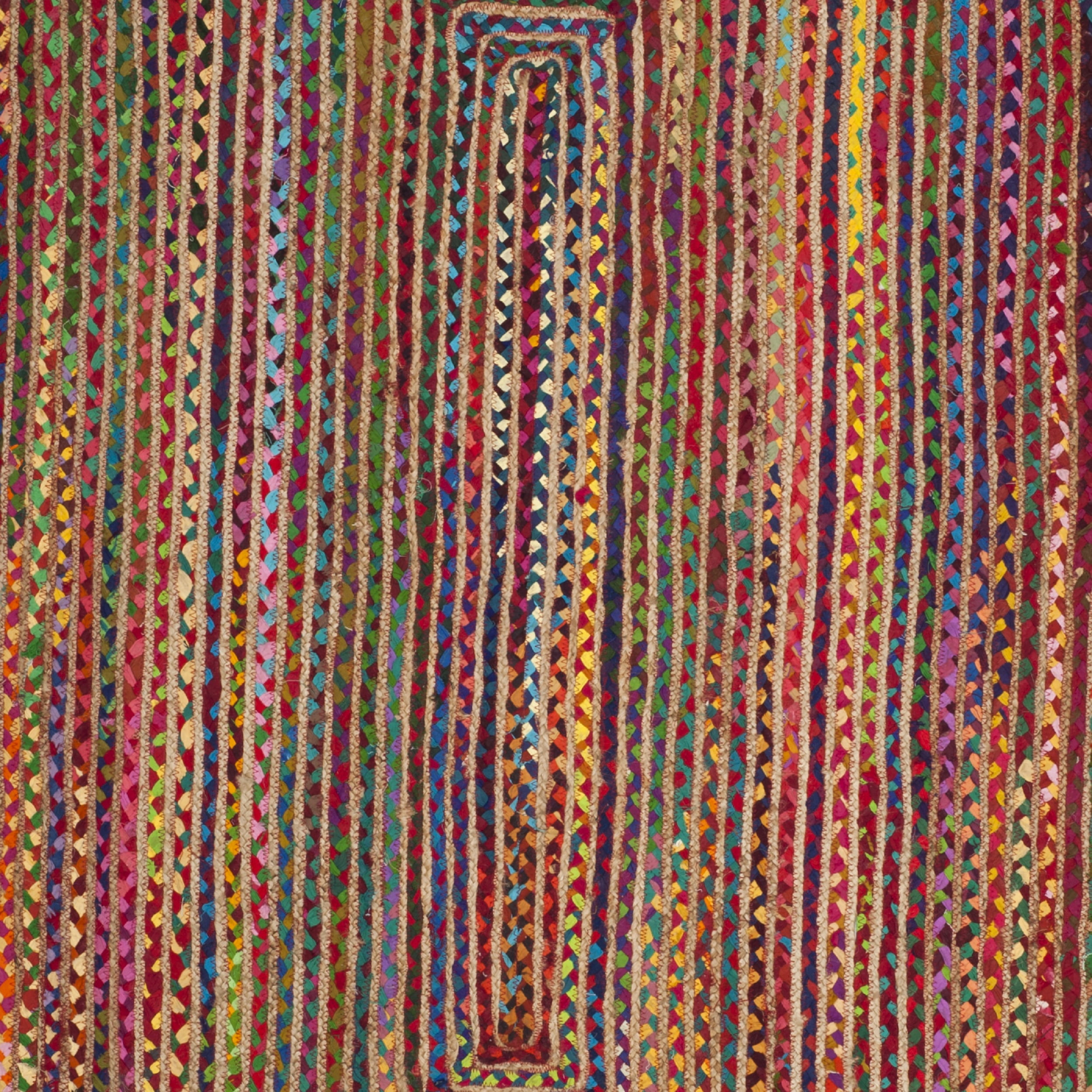 SAFAVIEH Cape Cod Kyle Geometric Area Rug, Red/Multi, 6' x 9'