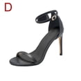 thumbnail image 1 of Zapatos de mujer Moda Color sólido Minimalistic Glitter Flock Thin Band Sexy Temperament Sandalias de tacón alto Wmkox8yii hfjk2079, 1 of 5