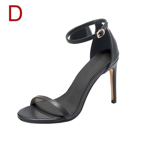 Zapatos de mujer Moda Color sólido Minimalistic Glitter Flock Thin Band Sexy Temperament Sandalias de tacón alto Wmkox8yii hfjk2079