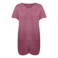 thumbnail image 3 of Women's 2 Piece Pajamas Sets Summer Tracksuits, Ribbed, Spring Outfits, Matching, for Vacation & Loungewear, Rayon Blend, 3 of 3