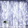 thumbnail image 4 of LED Curtain Lights,9.8ft×9.8ft, 300 LED, 3 Modes, Plug in Twinkle Lights, Warm White, Indoor Outdoor Decorative Wall Window String Lights for Bedroom, Party, Wedding Backdrop, Patio Décor and More, 4 of 7