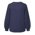 thumbnail image 5 of Oalirro Going out Tops for Women Fashion Woman V Neck Hollow Out Long Sleeve T Shirt Autumn Solid Blouse Tops, 5 of 5