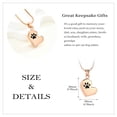 thumbnail image 2 of Heart with Paw Print Pet Cremation Urns for Dog Ashes Cat Ashes Cremation Jewelry for Ashes Urn Necklace Locket, 2 of 8