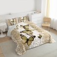 thumbnail image 3 of jejeloiu Leopard Cheetah Print Full Size Comforter Sets,Beige Cute Butterfly Bedding Comforter Set,Modern Aesthetic Art Bedding Sets For Girls Kids,Ultra Soft Home Decor Reversible,3-Piece, 3 of 8