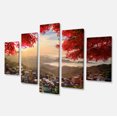 thumbnail image 2 of Canton de Taiwan avec Arbres Rouges - Grand Paysage Art sur Toile, 2 of 3