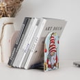thumbnail image 6 of Picia Funny Christmas Gnome Pattern Wood Bookends for Shelves,Non-slip Bookends, Heavy Duty Wooden Bookend Support,1 Pair, 6 of 8