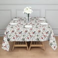 thumbnail image 3 of White Christmas Gnome and Light Pattern Square Tablecloth,Waterproof Square Table Cover,Wipeable Spillproof Washable Table Cover for Home Kitchen Party Decor 42"X42"(107x107cm), 3 of 6
