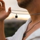 thumbnail image 4 of Vnox-collares cuadrados geométricos para hombres, colgante cuadrado esmaltado con cuerda, cadena de caja Figaro cubana, Collar fresco Vintage informal, 4 of 4