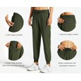 thumbnail image 2 of Pantalones de senderismo Libin Cargo para mujer, color verde militar, XXL, 2 of 5