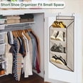 thumbnail image 3 of Izexuh 4 Tier Over the Door Shoe Organizer Hanging Storage Rack,Foldable Space Saving Rack for Shoes and Slippers in Dorm Entryway Closet, 3 of 3