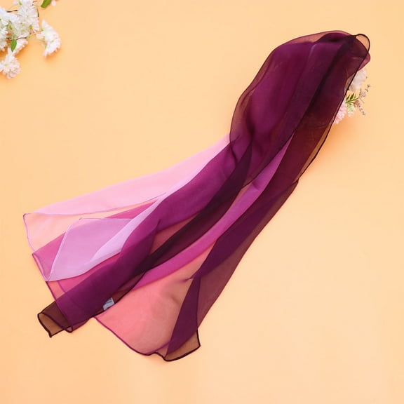 LEORX Gradient Scarf Elegant Purple 1Pcs