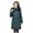 Green-Coat, variant on Qetyuw Winter Long Puffer Coat for Women Plus Size Faux Fur Hood Down Coat Warm Long Sleeve Zip Up Jacket