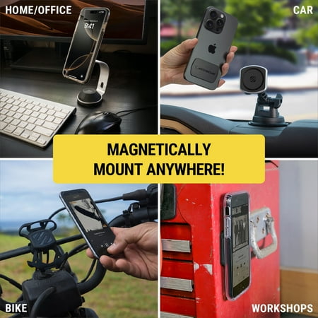 Scosche MAGRKI MagicMount Replacement Plate Kit for Magnetic Car Phone Mount Holders, Black