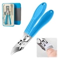 thumbnail image 2 of HEWANG Wide Jaw Opening Anti-Splash Slanted Nail Clipper,2026 New Fingernail and Toenail Clippers Clippers for Ingrown Nails,Clippers for Thick Nails, Household Slanted Nail Clippers (Blue), 2 of 7